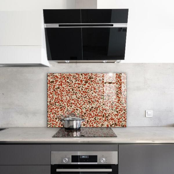 Glass splashback Terrazzo stone structure