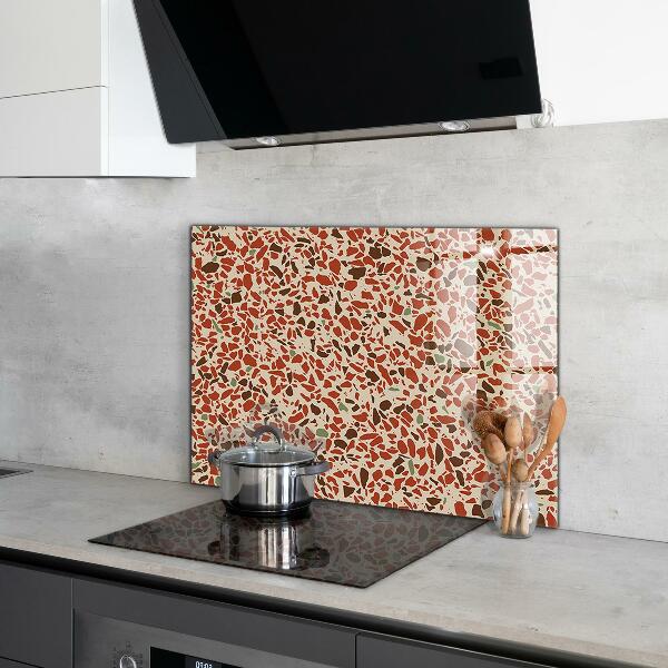 Glass splashback Terrazzo stone structure