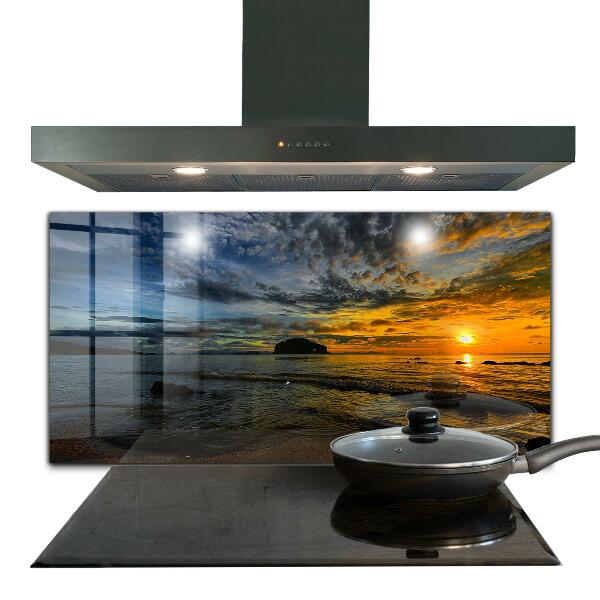 Kitchen splashback Sunset by the sea