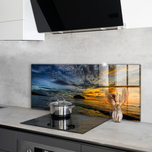 Kitchen splashback Sunset by the sea