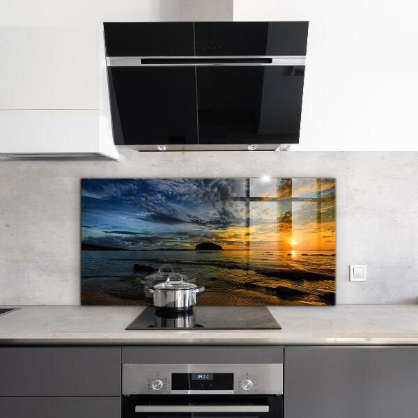 Kitchen splashback Sunset by the sea