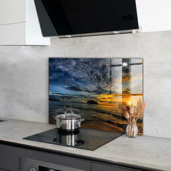 Kitchen splashback Sunset by the sea