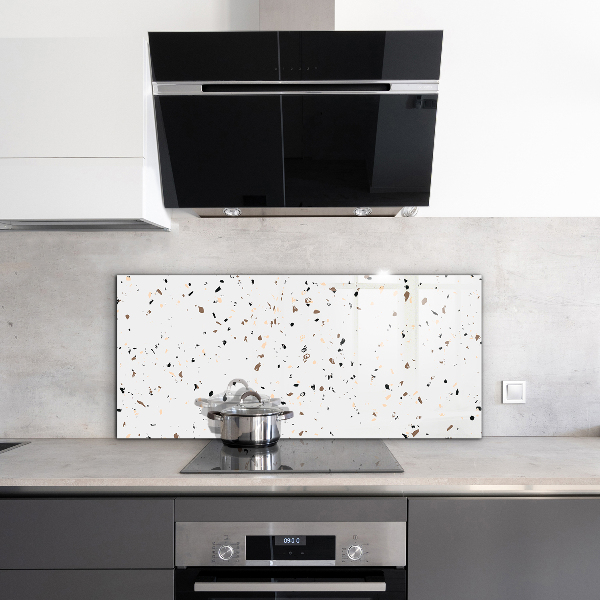 Glass splashback Delicate terrazzo terrazzo