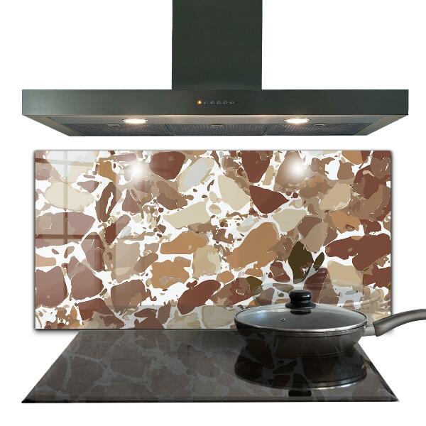 Glass splashback Terrazzo natural stone