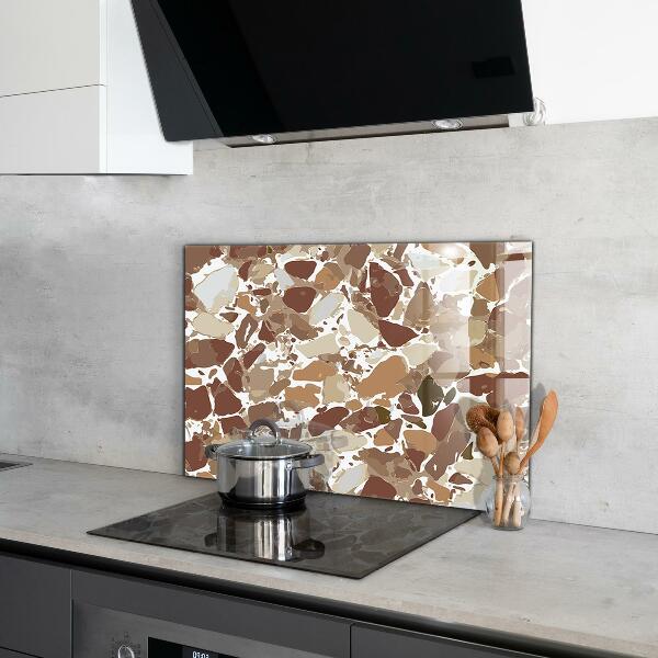 Glass splashback Terrazzo natural stone