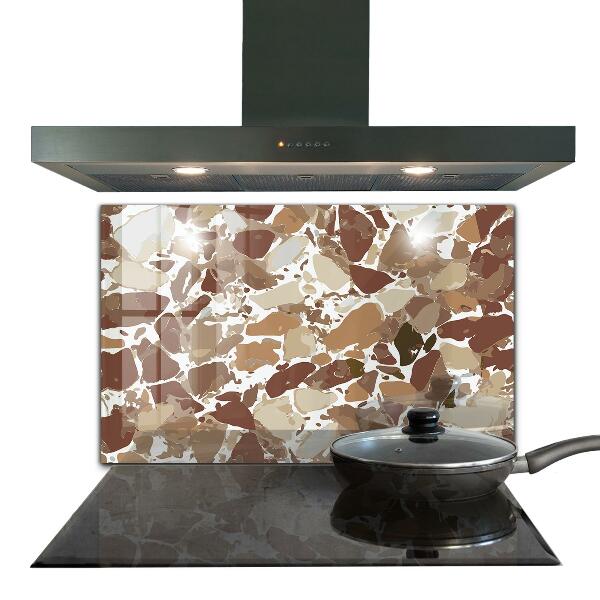Glass splashback Terrazzo natural stone