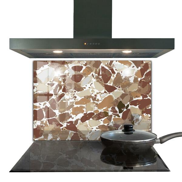 Glass splashback Terrazzo natural stone