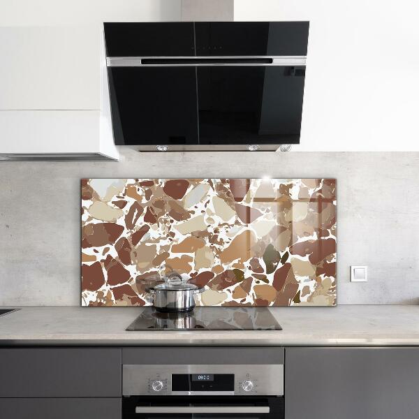 Glass splashback Terrazzo natural stone