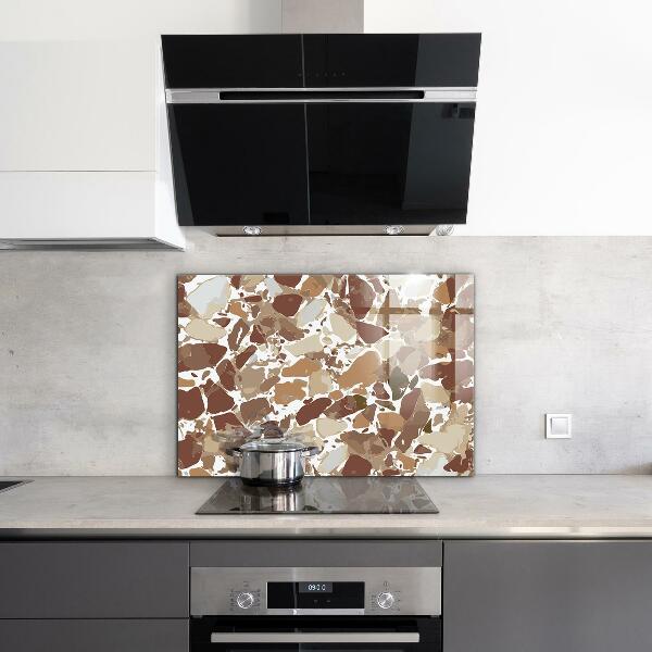Glass splashback Terrazzo natural stone