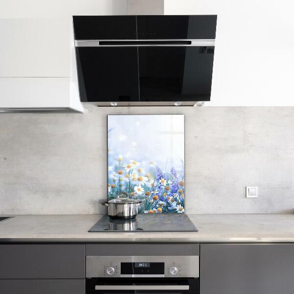Kitchen splashback Summer meadow butterfly flower