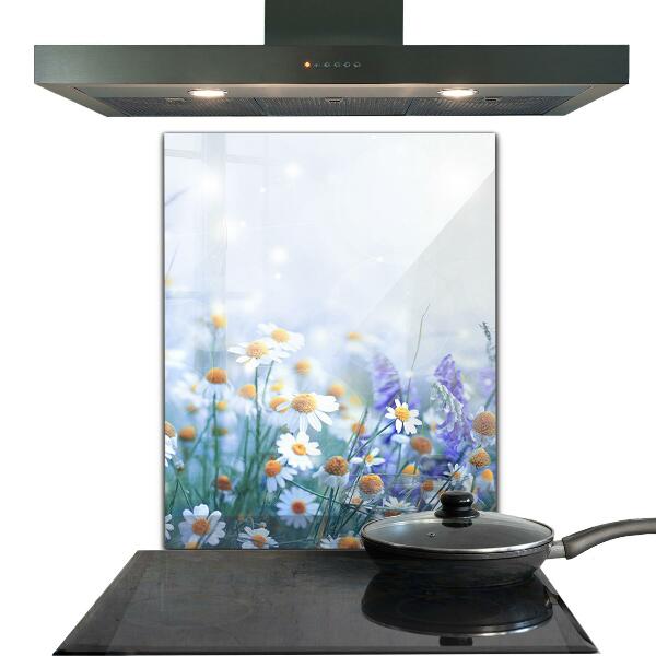 Kitchen splashback Summer meadow butterfly flower
