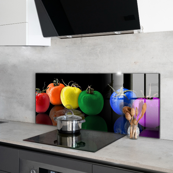 Kitchen splashback Colorful juicy tomatoes