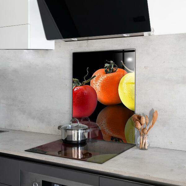 Kitchen splashback Colorful juicy tomatoes