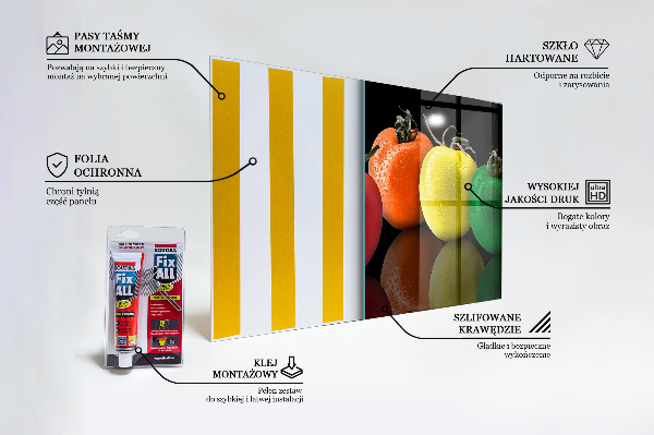 Kitchen splashback Colorful juicy tomatoes