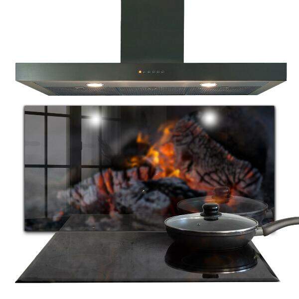 Oven splashback Burning bonfire fire