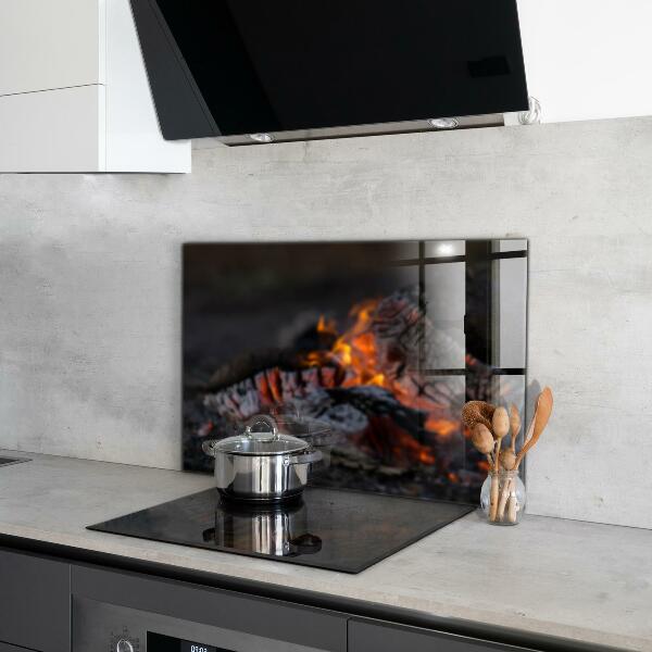 Oven splashback Burning bonfire fire