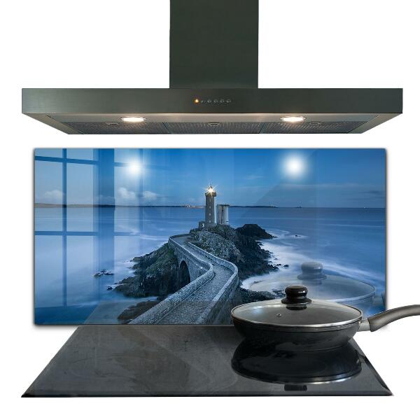 Kitchen splashback Lighthouse at dusk