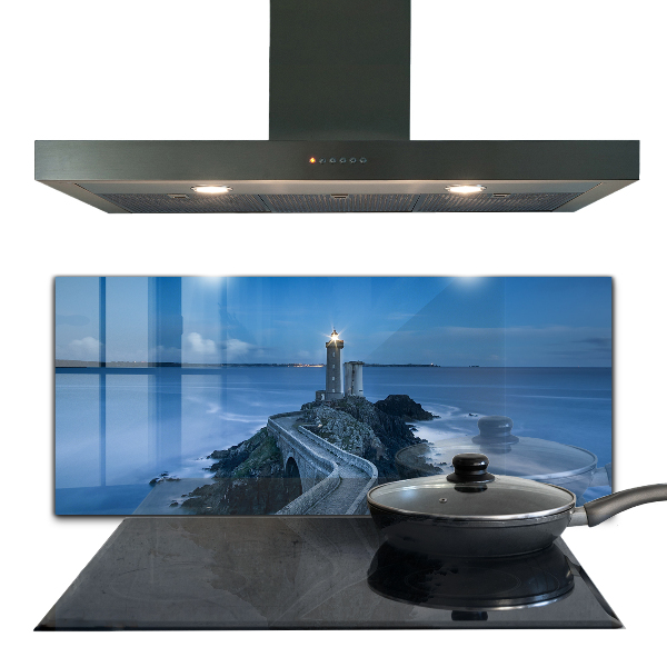 Kitchen splashback Lighthouse at dusk
