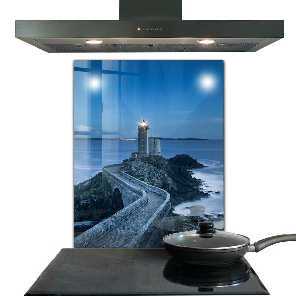 Kitchen splashback Lighthouse at dusk