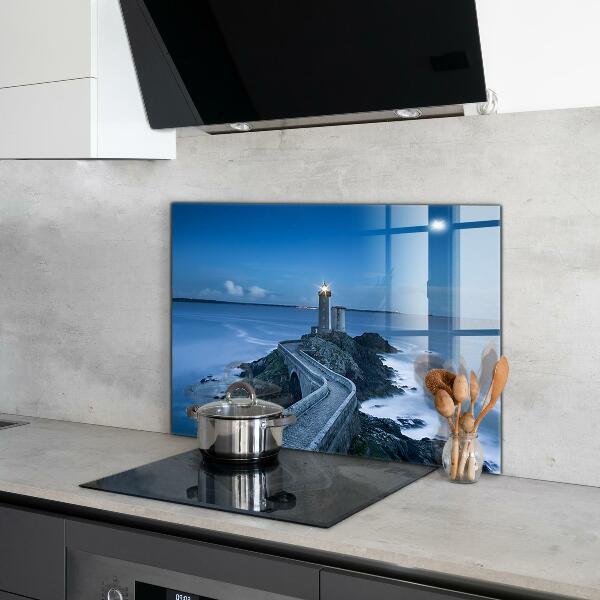 Kitchen splashback Lighthouse at dusk