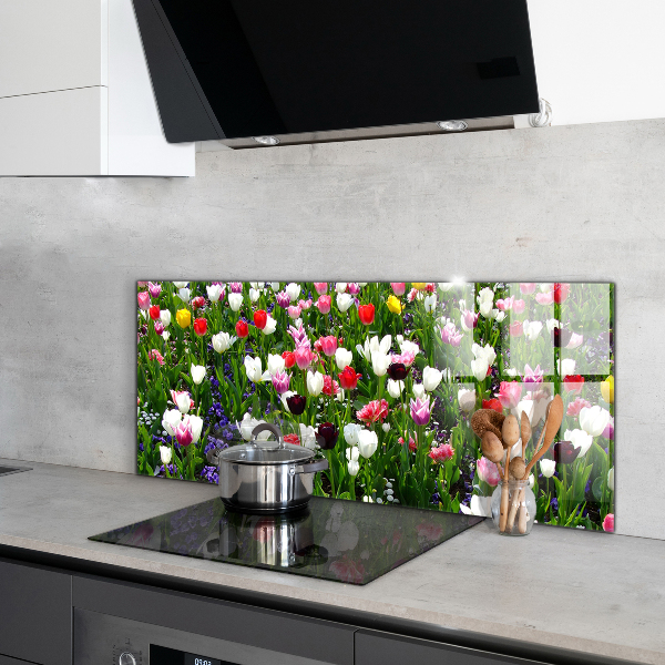 Kitchen splashback Meadow summer flowers