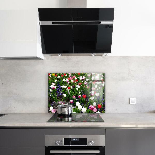 Kitchen splashback Meadow summer flowers