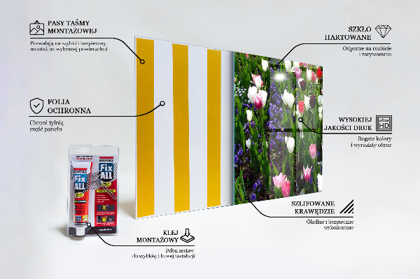 Kitchen splashback Meadow summer flowers