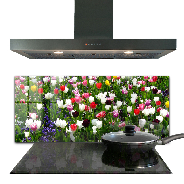 Kitchen splashback Meadow summer flowers