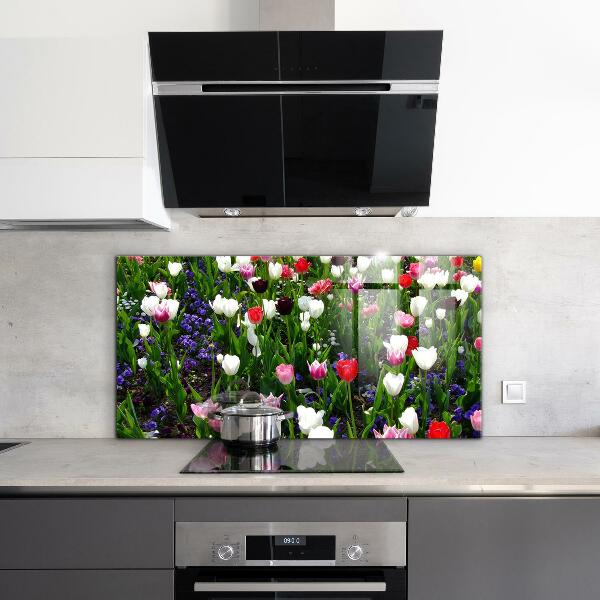 Kitchen splashback Meadow summer flowers