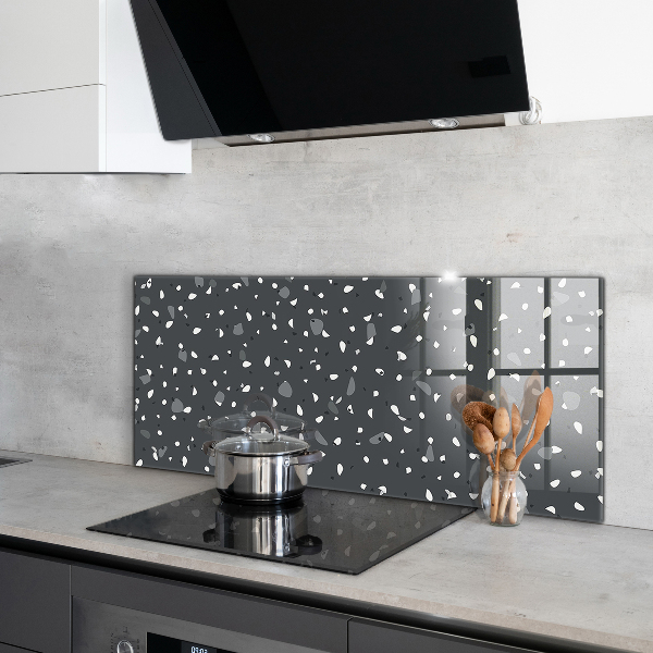Glass splashback Terrazzo stone texture