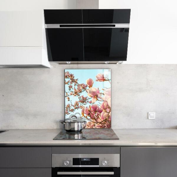 Kitchen splashback Blooming magnolia