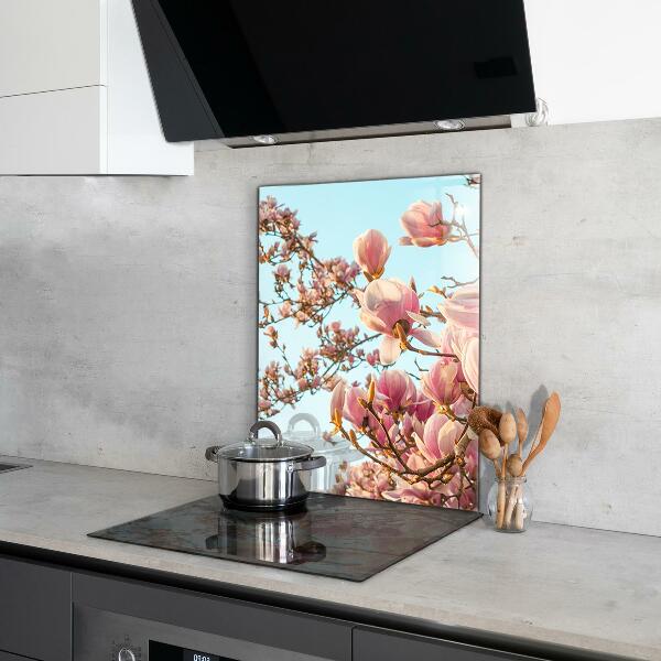 Kitchen splashback Blooming magnolia