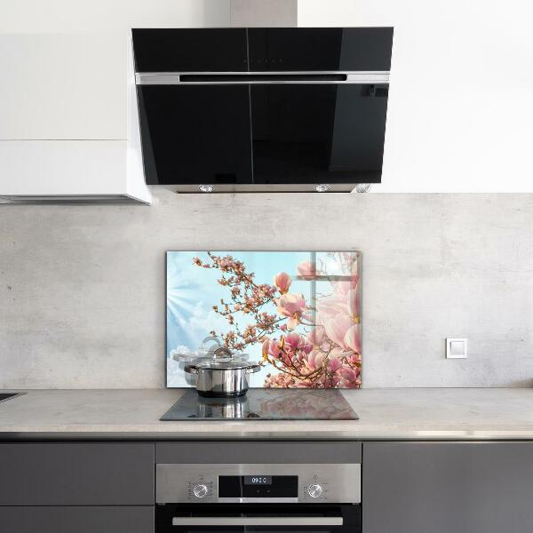 Kitchen splashback Blooming magnolia