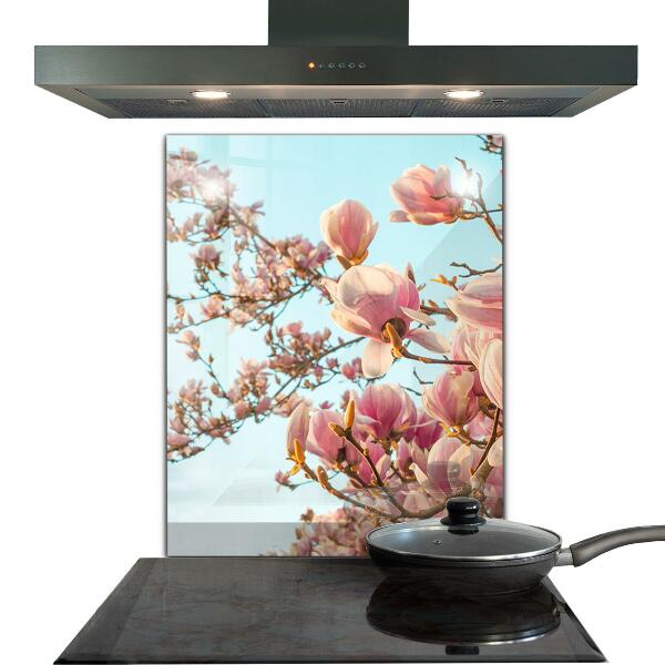 Kitchen splashback Blooming magnolia