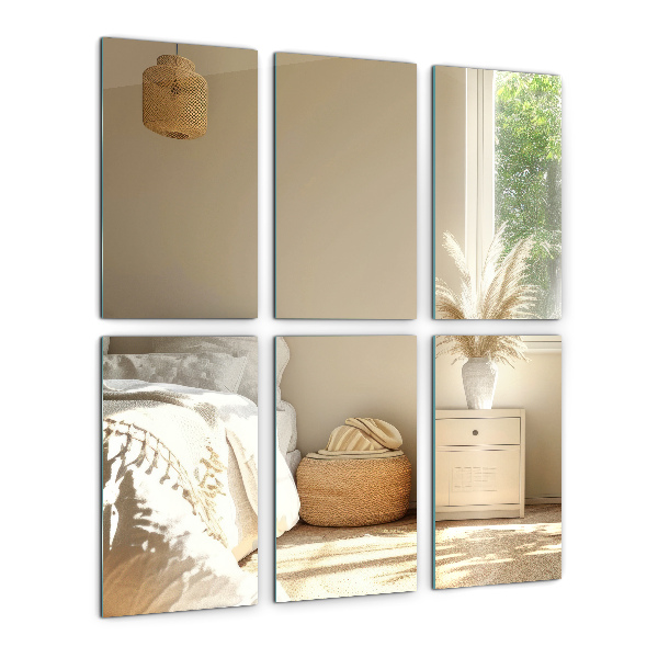 Sticky back mirror tiles 6x12x7 in (6x30x16 cm)