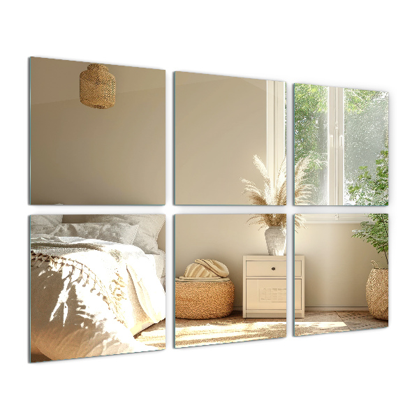 Tiled wall mirror 6x12x12 in (6x30x30 cm)