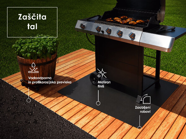 Semi-oval metal sheet for grill 31x27 in (80x70 cm)