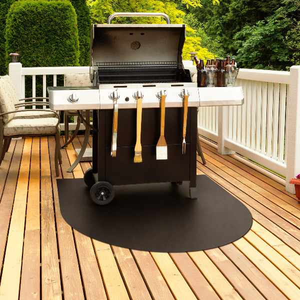 Semi-oval barbeque grill metal sheet 39x39 in (100x100 cm)