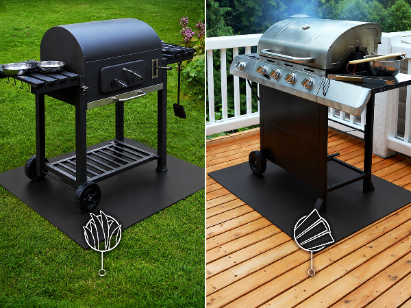 Rectangular barbecue floor protector 39x27 in (100x70 cm)