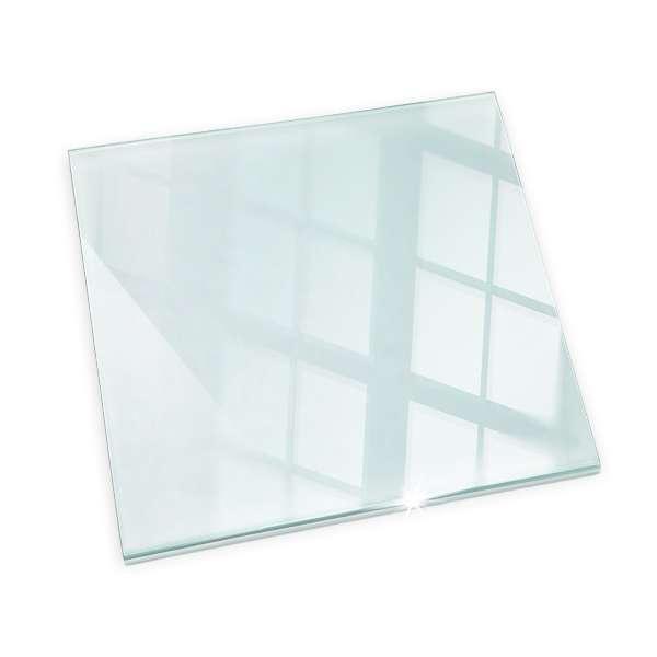 Glass wood burner hearth 50x50 cm