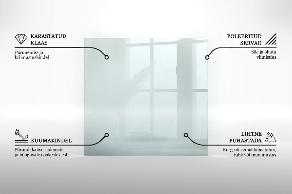 Glass wood burner hearth 24x24 in (60x60 cm)