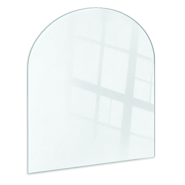Semi-ovale translucent wood stove pad 39x39 in (100x100 cm)