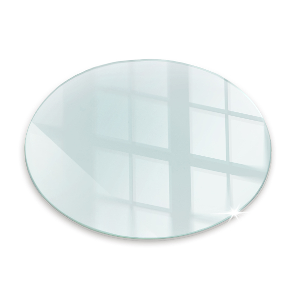 Corner glass hearth fi50 cm