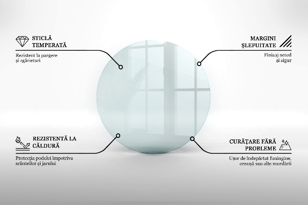 Corner glass hearth fi28 in (fi70 cm)