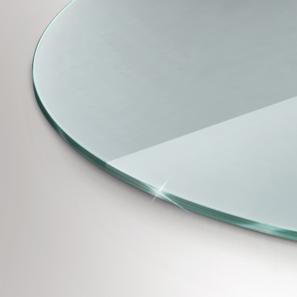 Corner glass hearth fi35 in (90 cm)