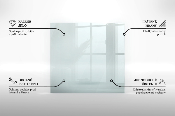 Glass hearth 39x20 in (100x50 cm)