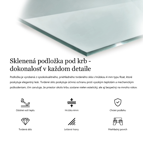 Glass hearth 47x24 in (120x60 cm)