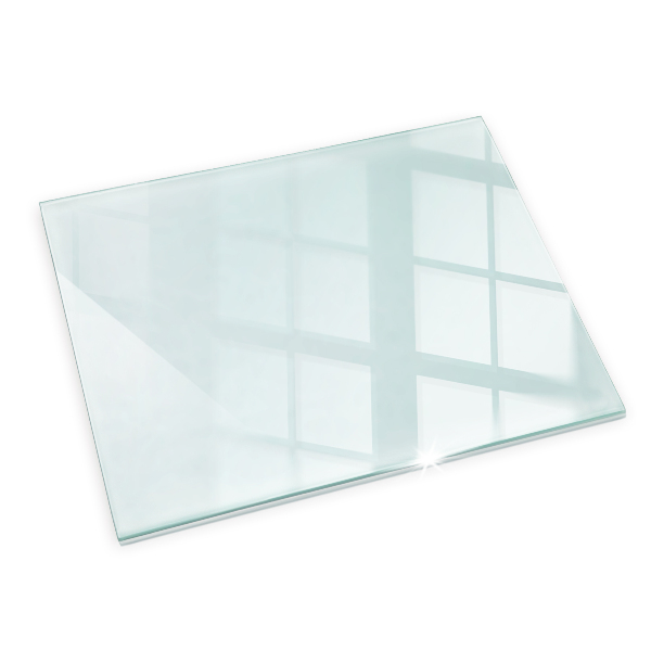 Glass wood burner hearth 80x60 cm