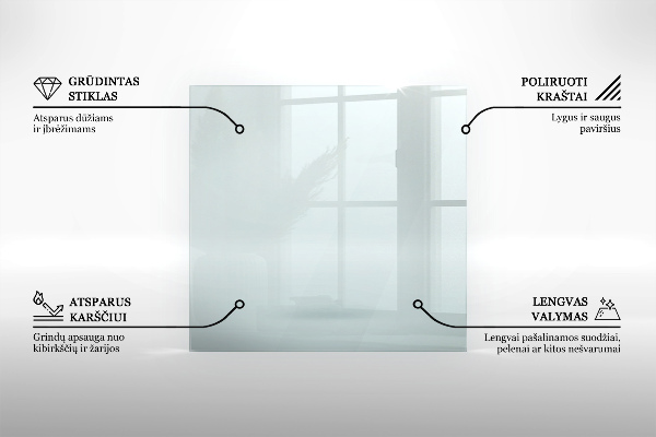 Glass wood burner hearth 31x24 in (80x60 cm)