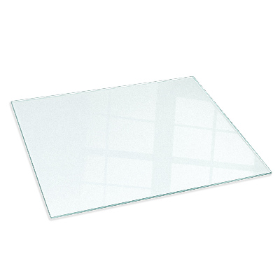 Rectangular translucent glass hearth 39x27 in (100x70 cm)